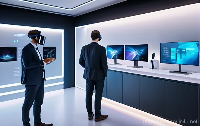 서비스관리사 시험 대비 자료 - **Subject**: A sleek, futuristic "Customer Experience Hub" where advanced AI and human agents collab...