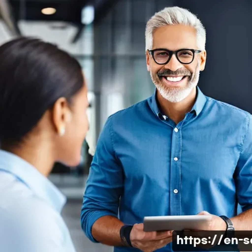 서비스관리사와 서비스 관리 목표 설정 - Fostering Unforgettable Customer Journeys**
* **Prompt:** A diverse group of customers, including...