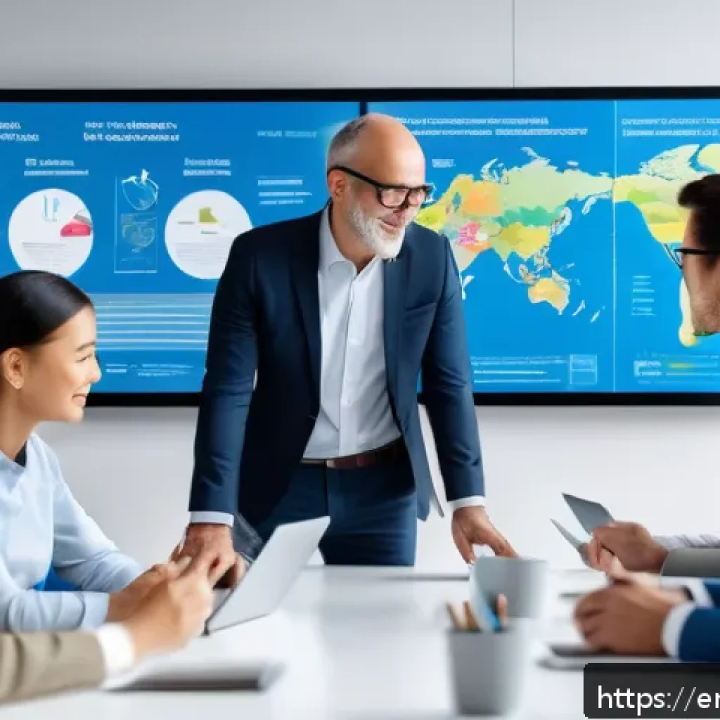 서비스관리사 자격증 온라인 강의 - A professional business training scene showing a diverse group of adults engaged in an interactive s...